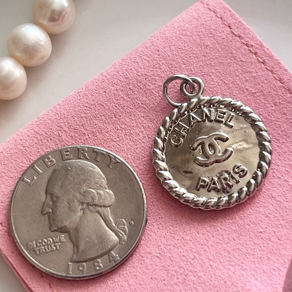 Chanel Silver Double Sided Charm - Picture 7 of 7